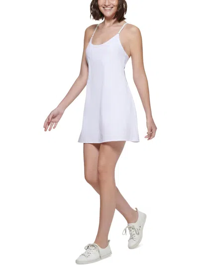 Calvin Klein Performance Womens Wicking Mini Workout Slip Dress In White