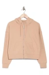 Calvin Klein Performance Zip Fleece Hoodie In Sirocco