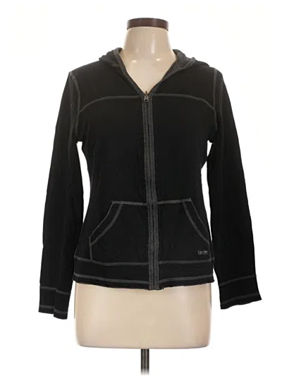 Pre-owned Calvin Klein Performance Zip Up Hoodie In Black