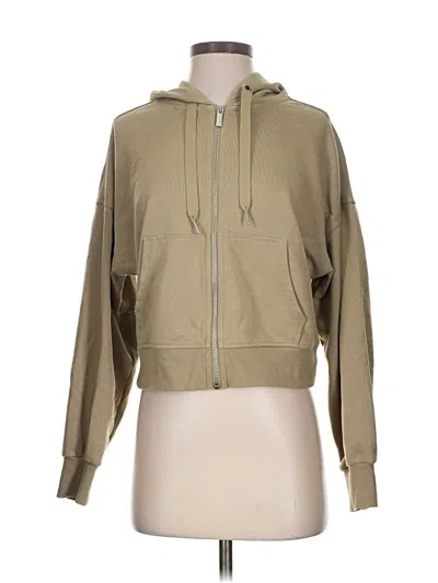 Pre-owned Calvin Klein Performance Zip Up Hoodie In Brown
