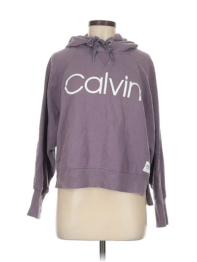 Pre-owned Calvin Klein Performance Zip Up Hoodie In Purple