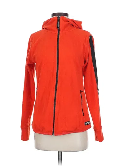 Pre-owned Calvin Klein Performance Zip Up Hoodie In Red