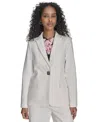 Calvin Klein Petite Classic One-button Blazer In Cream