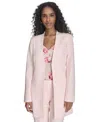 Calvin Klein Petite Collarless Open-front Jacket In Parfait