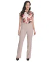 Calvin Klein Petite High Rise Modern Fit Pants In Neutral