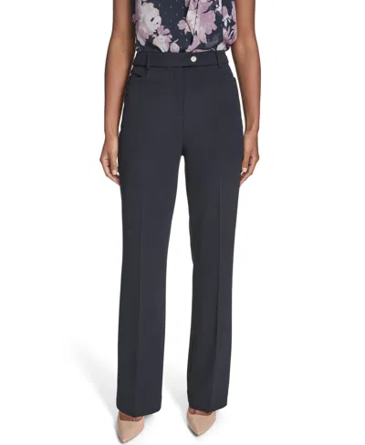 Calvin Klein Petite Modern Fit High-rise Pants In Blue