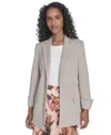 Calvin Klein Petite Notch Collar Open Front Blazer In White