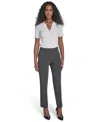 Calvin Klein Petite Pinstripe Highline Pants In White