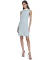 Calvin Klein Petite Sleeveless Tweed Shift Dress In Gray