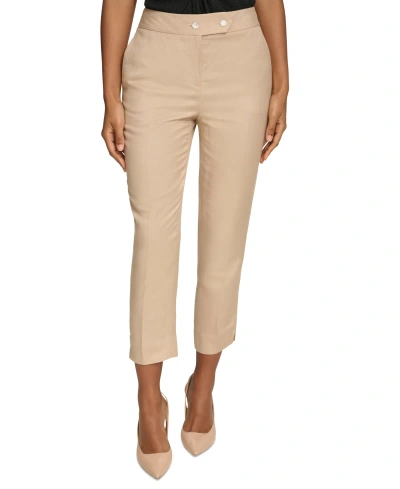 Calvin Klein Petite Straight-leg Pants In Nomad