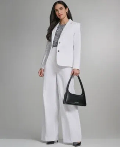 Calvin Klein Petite Two Button Jacket Modern Fit Pants In White