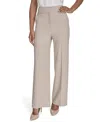 Calvin Klein Petite Windowpane Wide-leg Pants In Wicker Multi