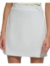 CALVIN KLEIN PETITES WOMENS A-LINE MINI WRAP SKIRT