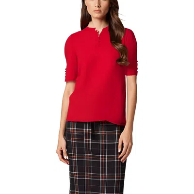 Calvin Klein Petites Womens Button Chiffon Blouse