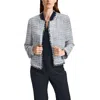 Calvin Klein Petites Womens Fringe Tweed Open-front Blazer