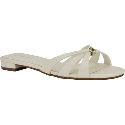Calvin Klein Petula Slide Sandal In White