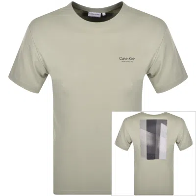 Calvin Klein Photo Print T Shirt Grey