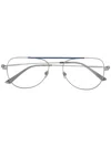 Calvin Klein Pilot-frame Glasses In Grey
