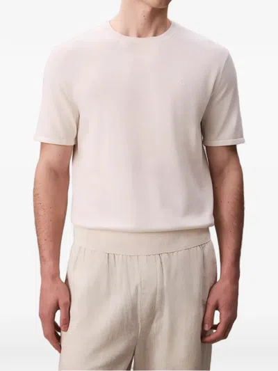 Calvin Klein Pima Knitted Sweater In Neutral