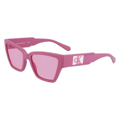 Calvin Klein Pink Cat Eye Ladies Sunglasses Ckj23624s 675 54