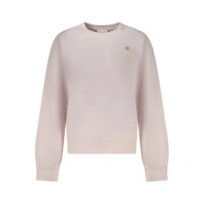 Calvin Klein Pink Cotton Sweatshirt In Animal Print
