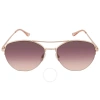 CALVIN KLEIN CALVIN KLEIN PINK GRADIENT PILOT LADIES SUNGLASSES CK20121S 780 57