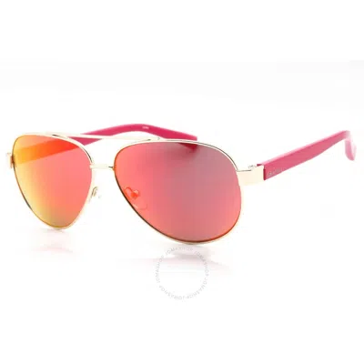 Calvin Klein Pink Mirror Pilot Unisex Sunglasses R358s 664 60 In Red