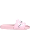 CALVIN KLEIN PINK SLIPPERS FOR GIRL WITH LOGO
