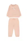 Calvin Klein Pink Suit For Baby Girl With Logo In Pink