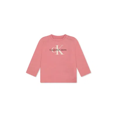 Calvin Klein Pink T-shirt For Baby Girl With Logo