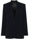 Calvin Klein Pinstripe Blazer In Blue
