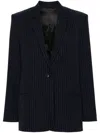 Calvin Klein Pinstripe Blazer In Black