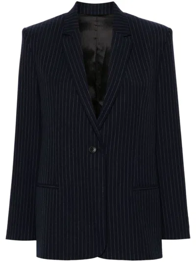 CALVIN KLEIN CALVIN KLEIN PINSTRIPED BLAZER WITH TAILORED FIT AND SILHOUETTE