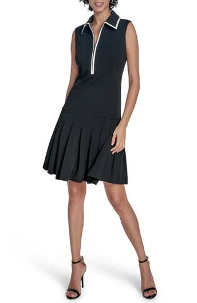 Calvin Klein Piped Sleeveless Tennis Dress In Multi