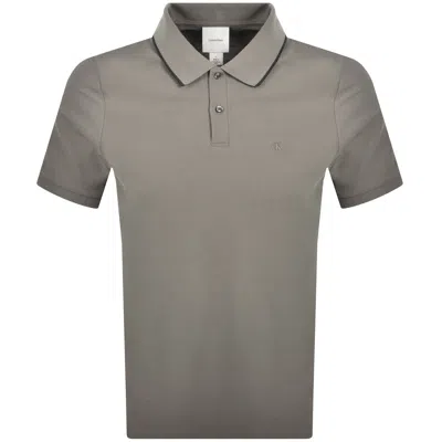 Calvin Klein Pique Polo T Shirt Brown