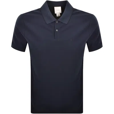 Calvin Klein Pique Polo T Shirt Navy
