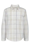 Calvin Klein Plaid Button-up Shirt In Gray