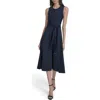 Calvin Klein Plaid Ponte Midi Dress In Multi