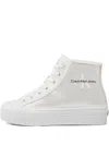 Calvin Klein Platform High-top Sneakers In White
