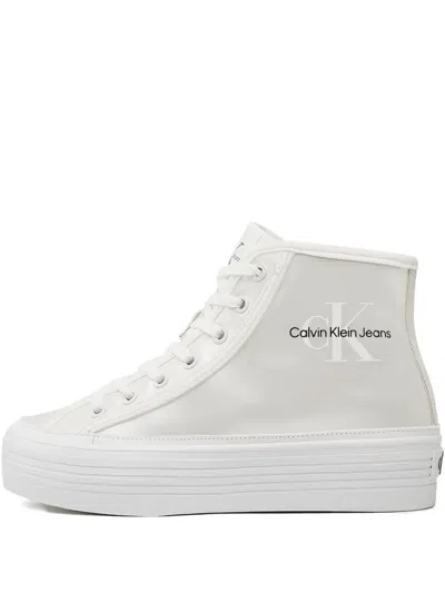 Calvin Klein Platform High-top Sneakers In White