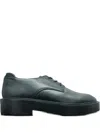 Calvin Klein Platform Lace-up Derby Shoes In Green