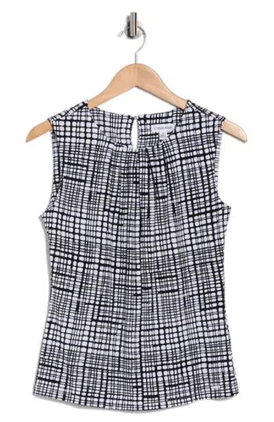 Calvin Klein Pleat Front Tank In Multi