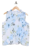 Calvin Klein Pleat Mock Neck Sleeveless Top