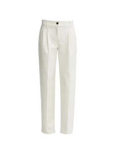 Calvin Klein Pleat-detail Trousers In White
