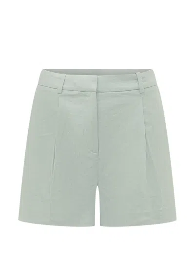 Calvin Klein Pleated Shorts In Green