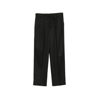 Calvin Klein Pleated Straight-leg Trousers In Red