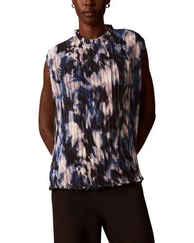 Calvin Klein Pleated Top In Black