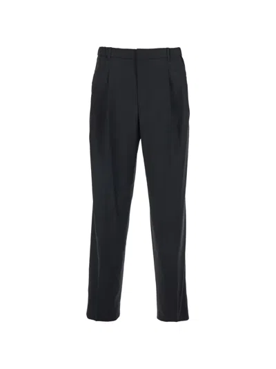 Calvin Klein Pleated Trousers In Black
