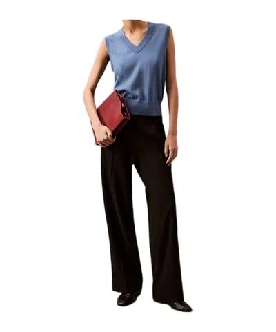 Calvin Klein Pleated Trousers In Black