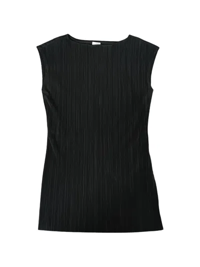 Calvin Klein Pleated-design Top In Black